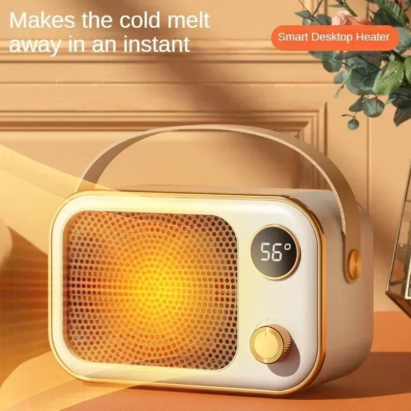 Aerotermă electrică portabilă 1200W – design retro tip radio vintage, încălzire rapidă și protecție inteligentă